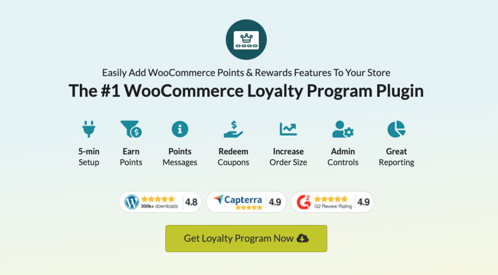 #1-rated WooCommerce loyalty program 